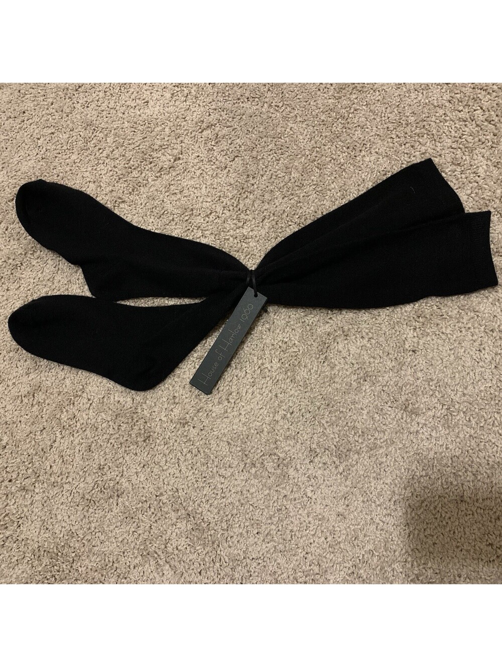 House of Harlow 1960 Long Black Socks Women's Soft One Size